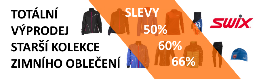 Totální výprodej zimního oblečení SWIX se slevou až 66%