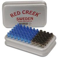 RED CREEK Kombi kartáč jemná ocel / modrý nylon, Racing silver 055