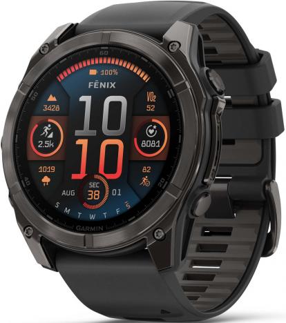 GARMIN FENIX 8 51mm AMOLED Sapphire Carbon Gray DLC Titanium / Black Band 010-02905-21