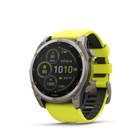 GARMIN FENIX 8 51mm SOLAR Sapphire Titanium / Yellow Band 010-02907-21