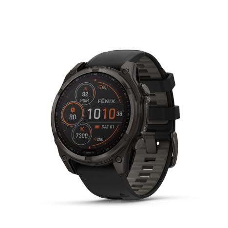 GARMIN FENIX 8 47mm SOLAR Sapphire Carbon Gray DLC Titanium / Black Band