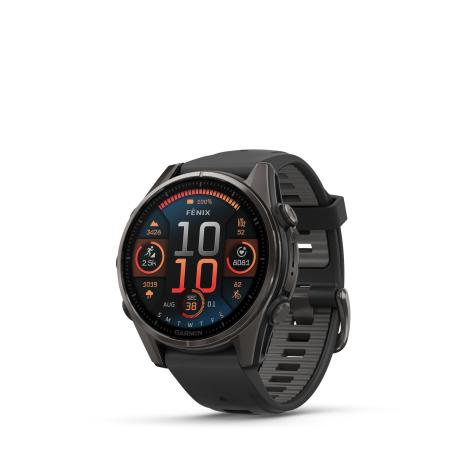 GARMIN FENIX 8 43mm AMOLED Sapphire Carbon Gray DLC Titanium / Black Band